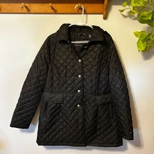 Tommy Hilfiger Black Quilted Puffer Coat  XXL